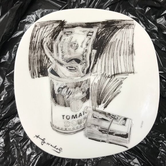 Andy Warhol Campbell's Soup Can & Dollar Bills Plate Numbered & Signed 518/5000 - Picture 14 of 14